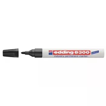 Marcador permanente ponta redonda Edding 8300 preto