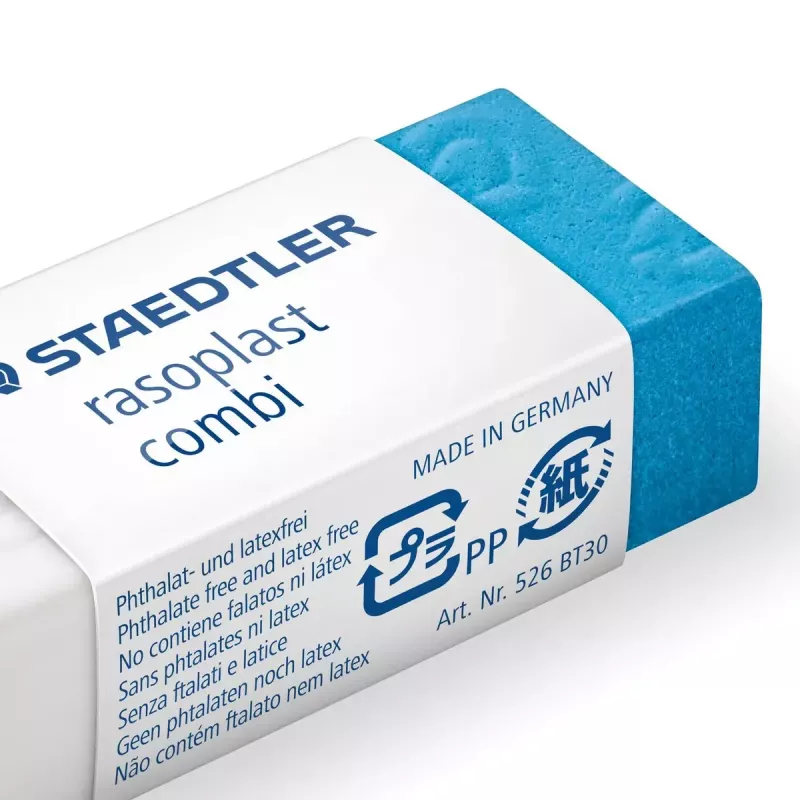 Borracha Staedtler rasoplast combi 526 BT, branco, 43×19×13 mm, 1 unid.