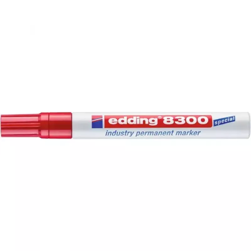 Marcador permanente ponta redonda Edding 8300 vermelho