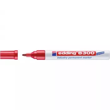 Marcador permanente ponta redonda Edding 8300 vermelho