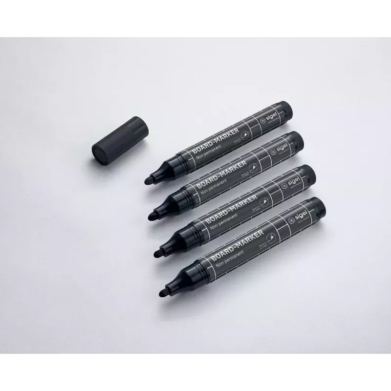 Marcador Sigel BA012 4 unid. preto
