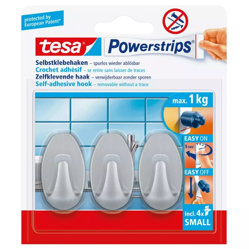 Crochet universal Tesa Powerstrips Hooks Small OVAL