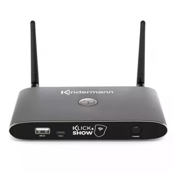 Sistema de apresentação sem fios Kindermann KLICK & SHOW K-40 Desktop grafite