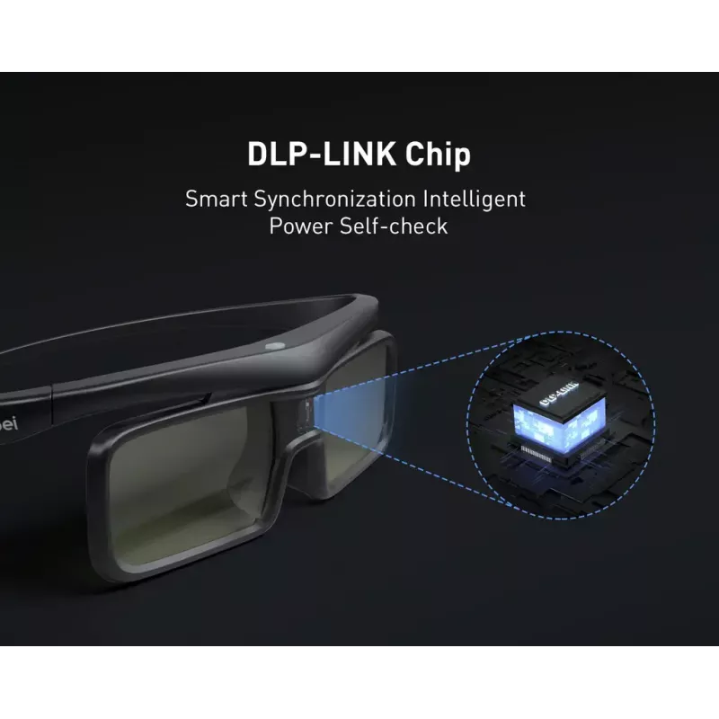 Óculos 3D estereoscópicos ativos DANGBEI, Micro-USB, preto
