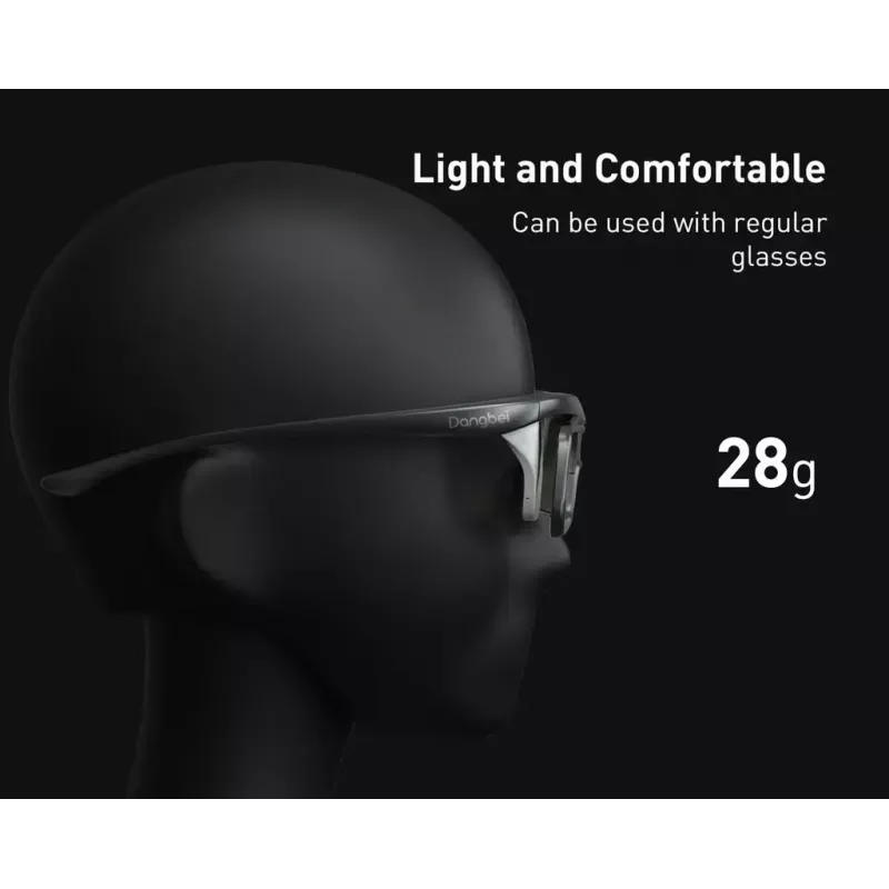 Óculos 3D estereoscópicos ativos DANGBEI, Micro-USB, preto