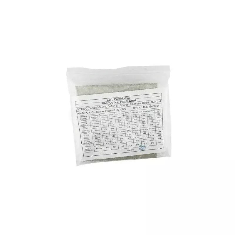 Cabo de fibra ótica BlueOptics SFP5142BU10MKB 10 m, G.657.A1, 4x SC para MPO, amarelo