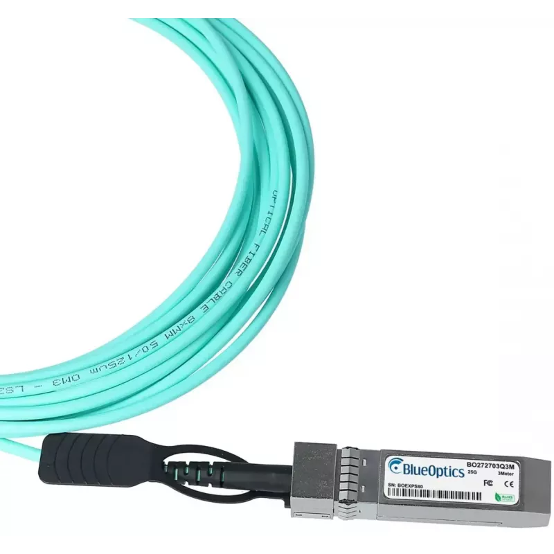 BlueOptics SFP28-AOC-25M-VA-BO cabo ótico ativo SFP28, 25 m, cor de menta