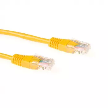 Cabo de patch ACT amarelo 1 metro U/UTP CAT6 com conectores RJ45