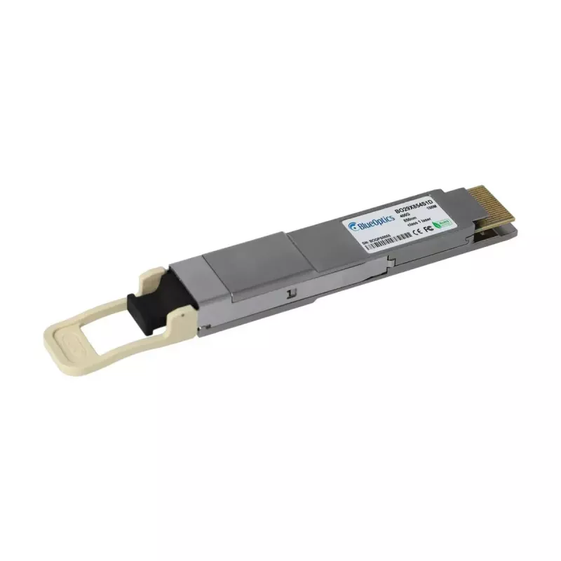 Módulo transceptor de rede BlueOptics BO29X854S1D-BO QSFP-DD fibra ótica 400000 Mbit/s prateado metal