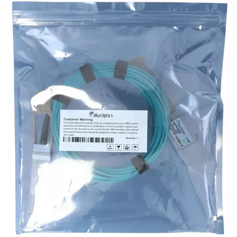 Cabo de fibra ótica InfiniBand BlueOptics QSFP56–QSFP56, 15 m, laranja