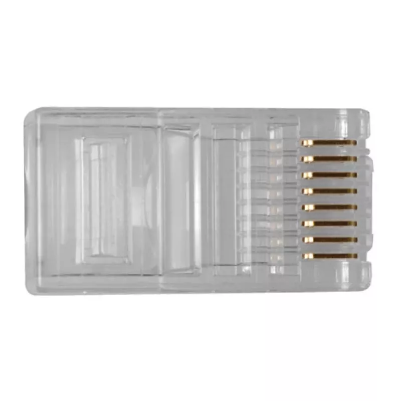 ACT RJ45 (8P/8C) conector modular macho para cabo redondo com condutores multifilares