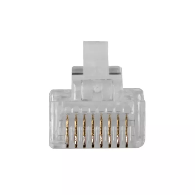 ACT RJ45 (8P/8C) conector modular macho para cabo redondo com condutores multifilares