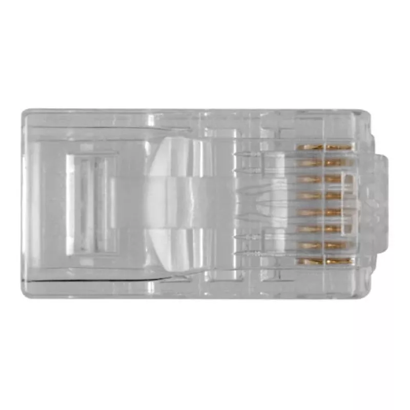 ACT RJ45 (8P/8C) conector modular macho para cabo redondo com condutores multifilares