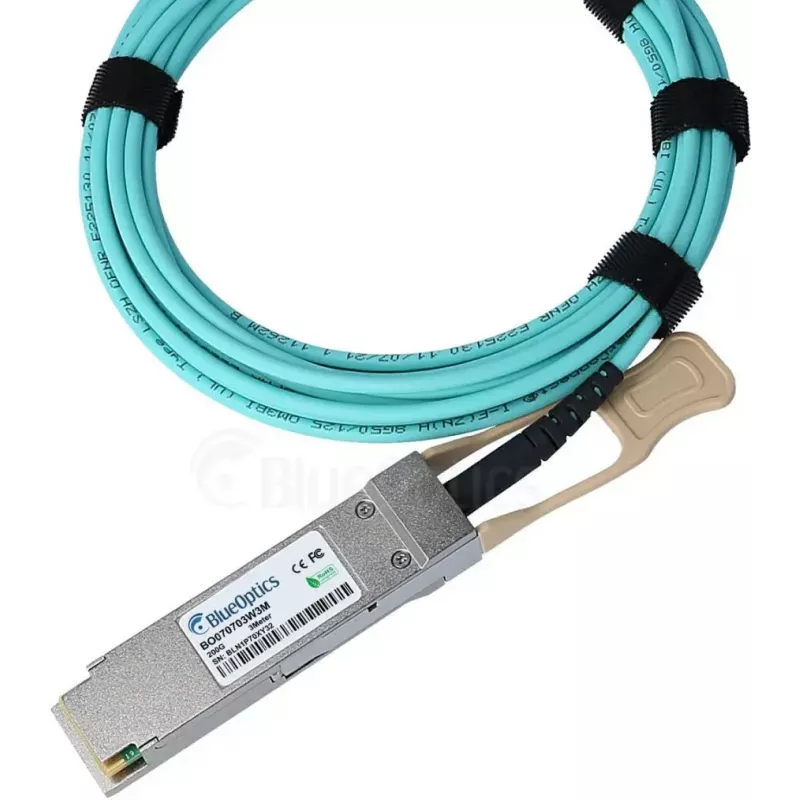 Cabo de fibra ótica InfiniBand BlueOptics QSFP56 para QSFP56 10 m laranja