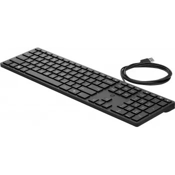 HP Wired Desktop 320K Teclado — tamanho completo USB, membrana, preto