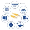 Cabo de rede ACT amarelo 0,5 metros U/UTP CAT6 com fichas RJ45