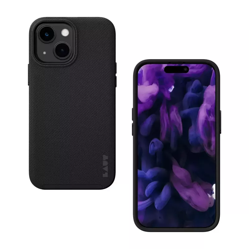 Capa de proteção LAUT SHIELD para iPhone 15 (6,1 polegadas, preto) — capa para Apple iPhone 15
