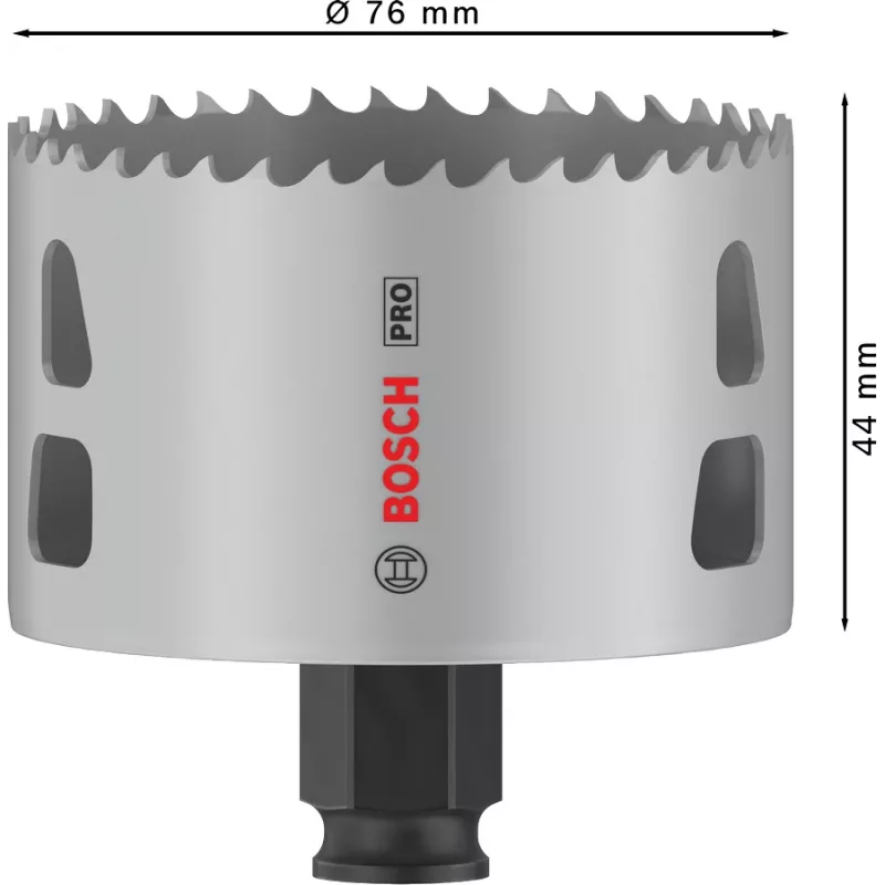 Serra copo Bosch PRO Multi Material PC Plus 44/76 mm broca individual