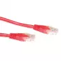 Cabo de rede U/UTP CAT6 com fichas RJ45 ACT vermelho 0,5 metros