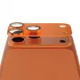 Proteção de câmara PanzerGlass Fender para iPhone 17 Pro Max, silicone, Cosmic Orange, resistente a riscos e choques