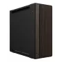 Caixa de PC ASUS ProArt PA602 Wood Edition Midi Tower — preto e madeira, suporta ATX/EATX, 2x200 mm à frente, 1x140 mm atrás