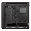 Caixa de PC ASUS ProArt PA602 Wood Edition Midi Tower — preto e madeira, suporta ATX/EATX, 2x200 mm à frente, 1x140 mm atrás