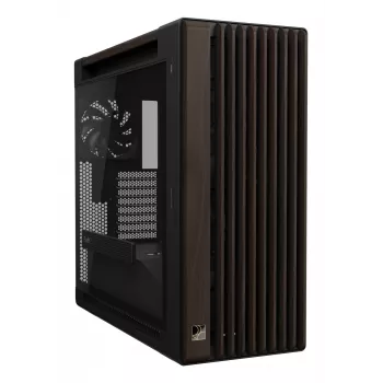 ASUS ProArt PA602 Wood Edition Modern preto - Painel de vidro temperado Midi Tower preto, madeira