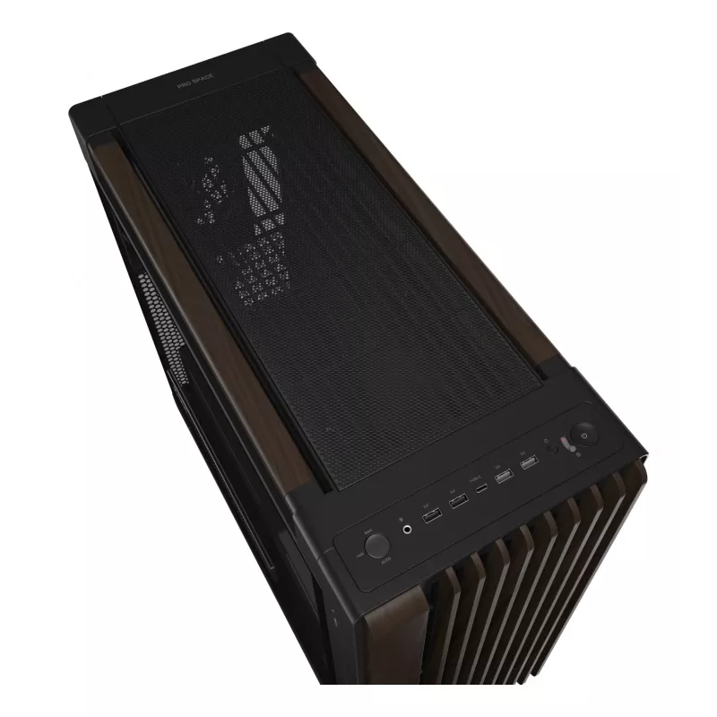 ASUS ProArt PA602 Wood Edition Modern preto - Painel de vidro temperado Midi Tower preto, madeira
