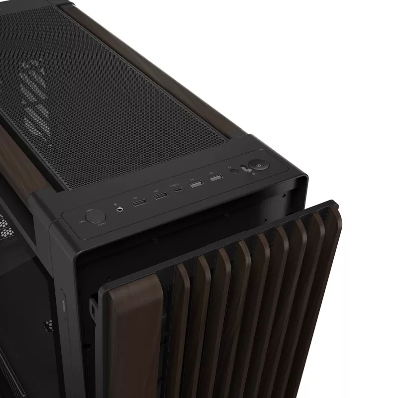 ASUS ProArt PA602 Wood Edition Modern preto - Painel de vidro temperado Midi Tower preto, madeira