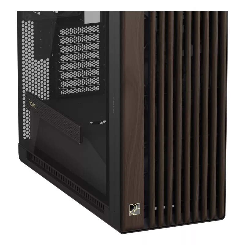 ASUS ProArt PA602 Wood Edition Modern preto - Painel de vidro temperado Midi Tower preto, madeira