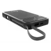 Powerbank MediaRange MRMA753 10.000 mAh LiPo com cabos integrados, ecrã LCD, USB-C PD e Quick Charge, preto