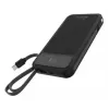 Powerbank MediaRange MRMA753 10.000 mAh LiPo com cabos integrados, ecrã LCD, USB-C PD e Quick Charge, preto