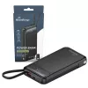 Powerbank MediaRange MRMA753 10.000 mAh LiPo com cabos integrados, ecrã LCD, USB-C PD e Quick Charge, preto
