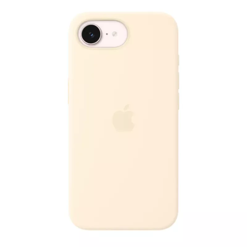 Capa de silicone com MagSafe para Apple iPhone 17e — Baunilha, para ecrãs de 6,1 polegadas (15,5 cm)