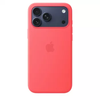 Capa de proteção em silicone com MagSafe para Apple iPhone 17 Pro Max — Bright Guava (vermelho), compatível com 6,9 polegadas