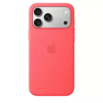 Capa de proteção em silicone com MagSafe para Apple iPhone 17 Pro Max — Bright Guava (vermelho), compatível com 6,9 polegadas