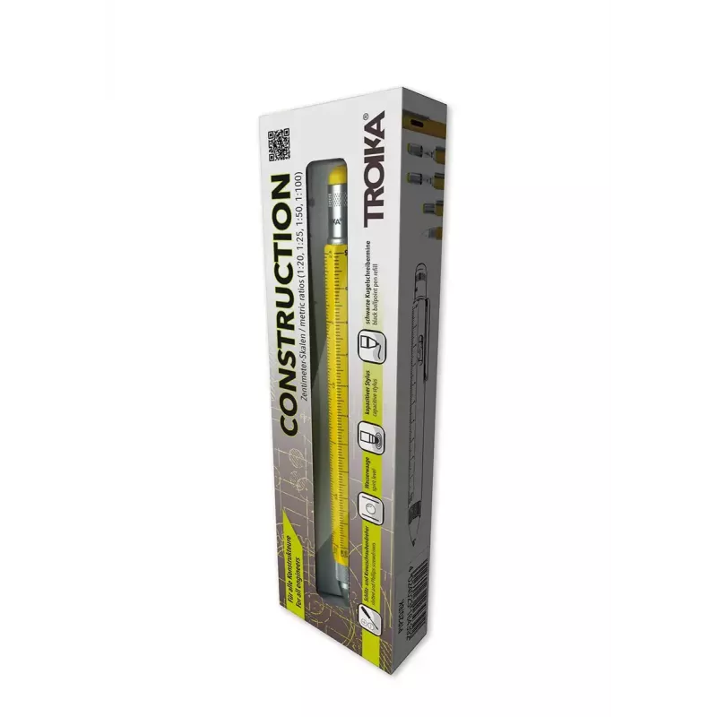 Conjunto de canetas técnicas TROIKA PIP20/YE Prateado Amarelo Preto