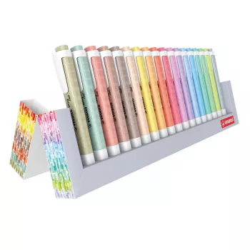 Marcador STABILO swing cool 18 unid. ponta cunha multicolor