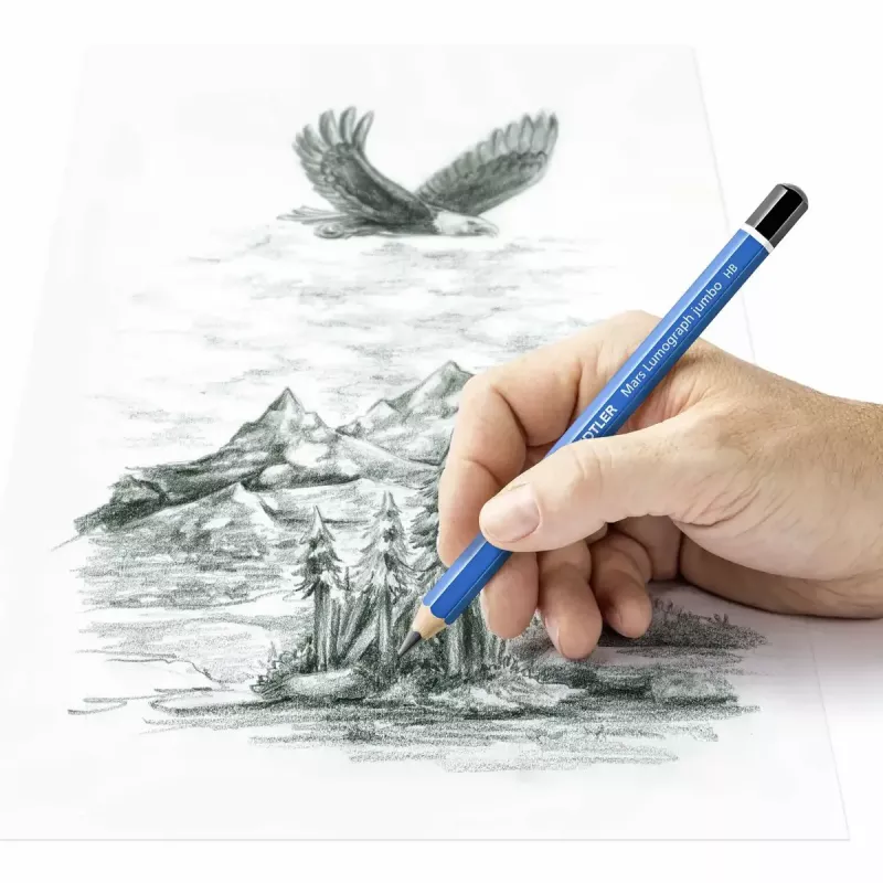 Lápis Staedtler 100J 2B, lacado azul, mina de 5,3 mm, 1 unid.