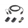 Kit de cabos KVM ATEN 1,8 m USB Universal Secure KVM – 1,8 m, teclado/rato USB, consola DisplayPort, preto