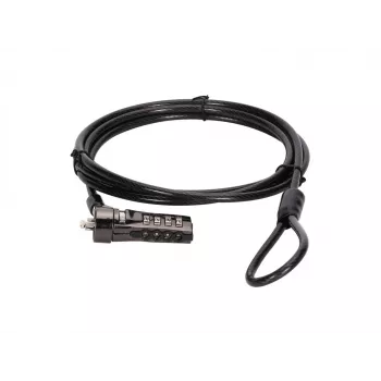 Cadeado combinado para portátil Conceptronic CUSTODIO01BS, ranhura de segurança padrão, 1,8 m
