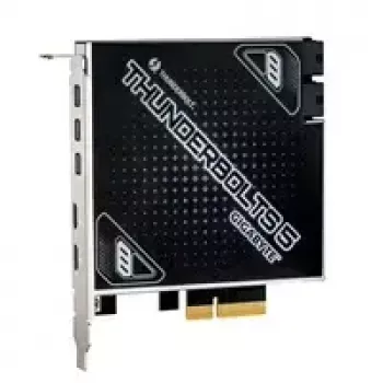 Placa de expansão GIGABYTE Thunderbolt 5 PCIe 4.0 x4 com 3 entradas Mini-DisplayPort