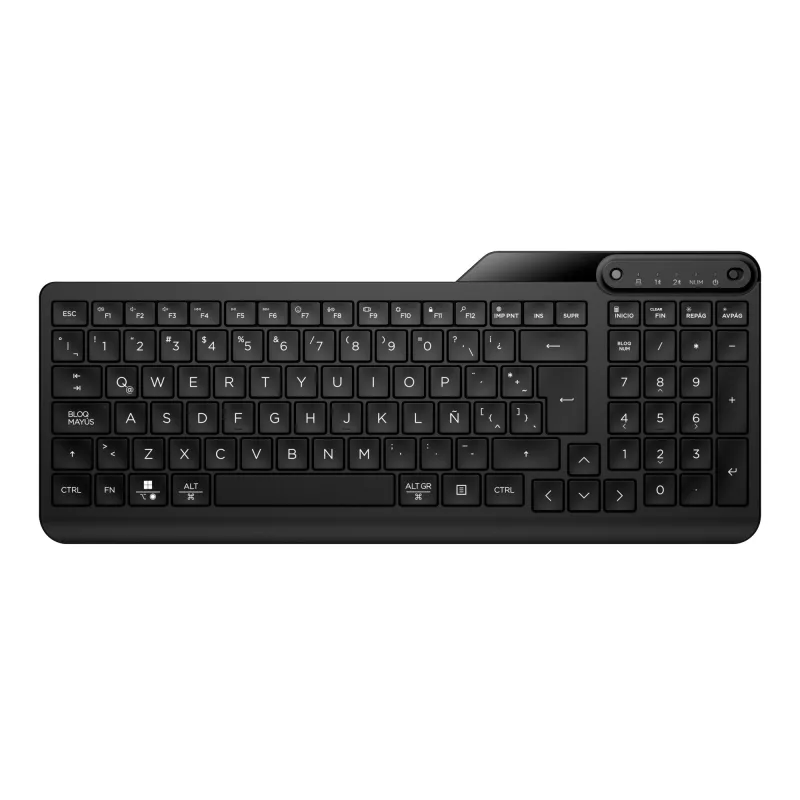 HP 475 Teclado sem fios compacto multidispositivo de modo duplo, layout de 2 zonas (7N7B9AA#UUW)