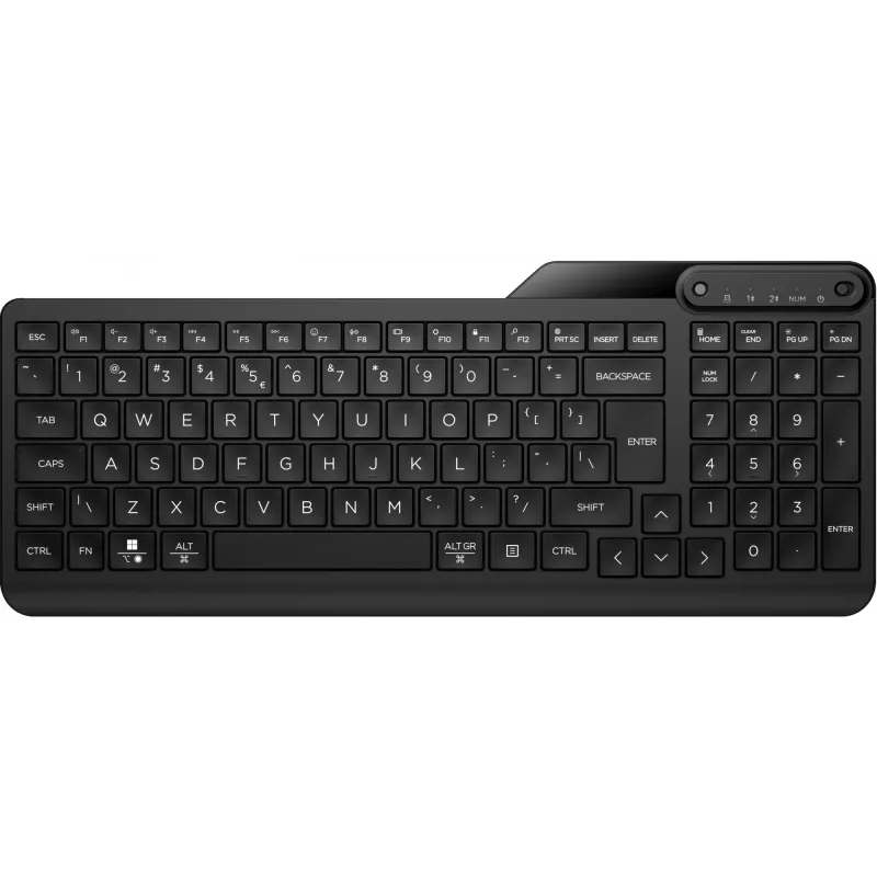 HP 475 Teclado sem fios compacto multidispositivo de modo duplo, layout de 2 zonas (7N7B9AA#UUW)