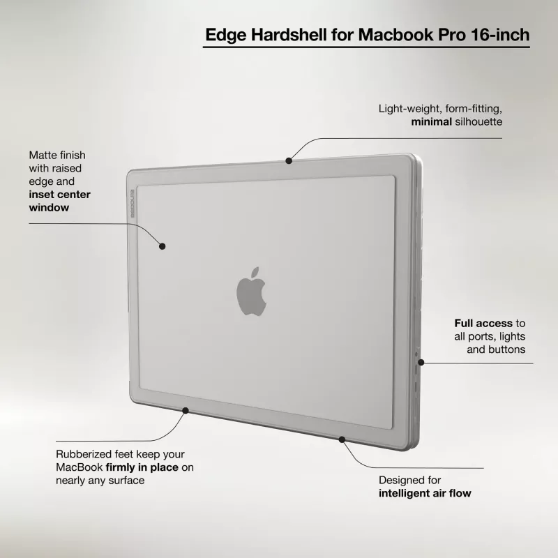 Incase Edge capa rígida com Makrolon® para MacBook Pro de 16 polegadas (M1-M4, 2021-2024)