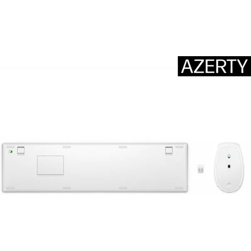 Conjunto de teclado e rato HP 650 Wireless Full-size Membrana Branco