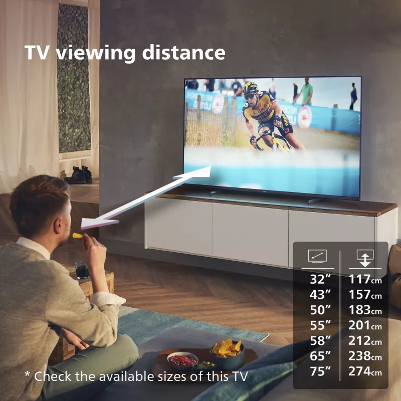 TV Philips 7600 series 75PUS7608/12 190,5 cm (75 polegadas) 4K Ultra HD Smart TV Wi-Fi Antracite, Cinzento