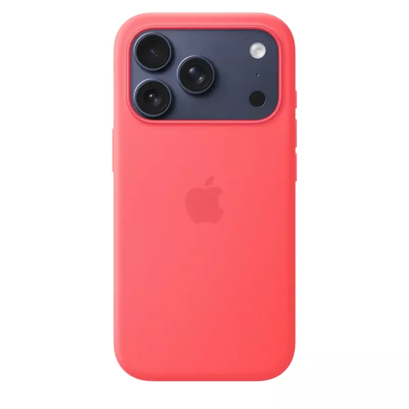 Capa de silicone com MagSafe para Apple iPhone 17 Pro — Bright Guava (Vermelho) — capa, compatível com 16 cm (6,3 polegadas)
