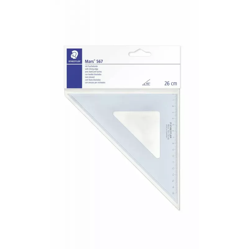 STAEDTLER Mars 567 26-45 Esquadro Geodreieck, 26 cm, 45/45 graus