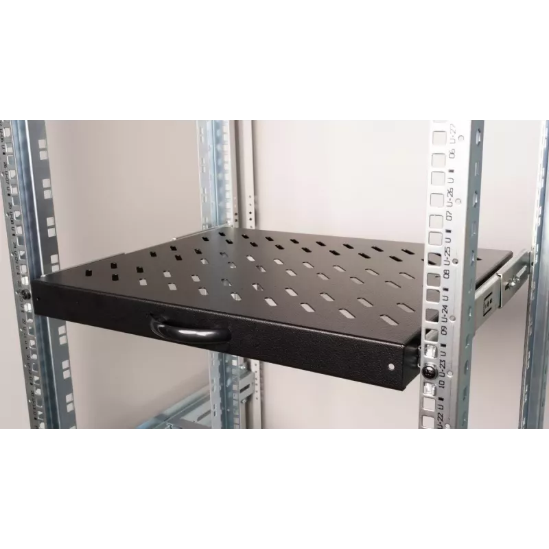 Prateleira deslizante Equip 19', 1U, 600MM, preto